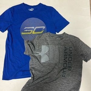 Bundle youth large T-shirt’s Under Armour Steph curry blue and grey